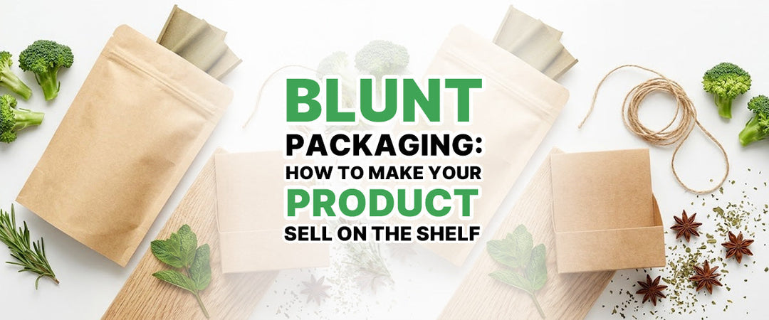blunt packaging retail display and branded pouches